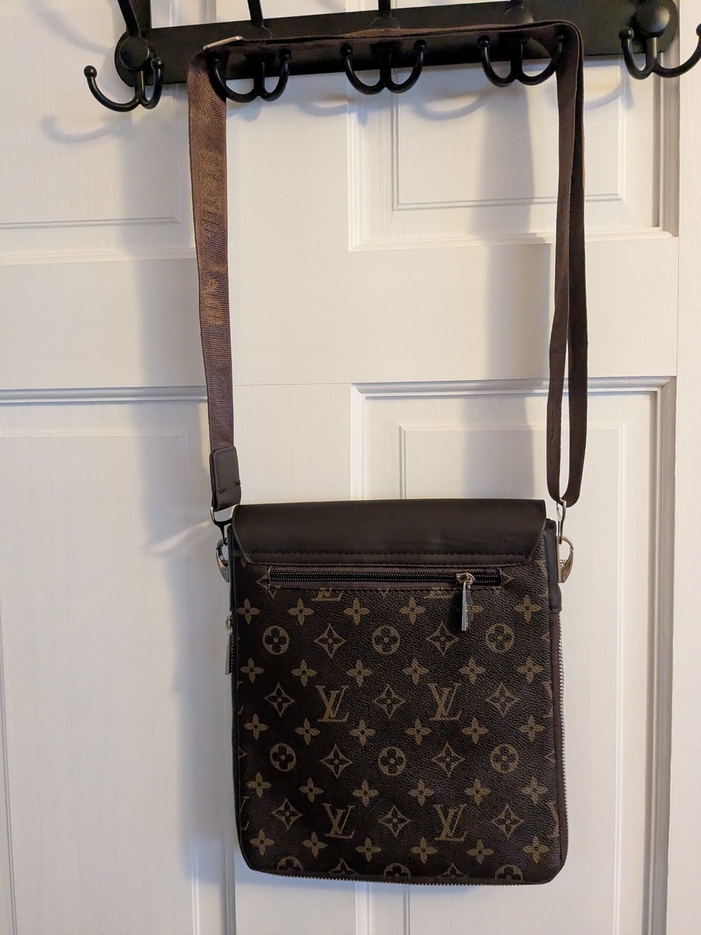 Louis Vuitton Men’s Monogram Crossbody Bag — Brown/Black - Picture 2 of 8